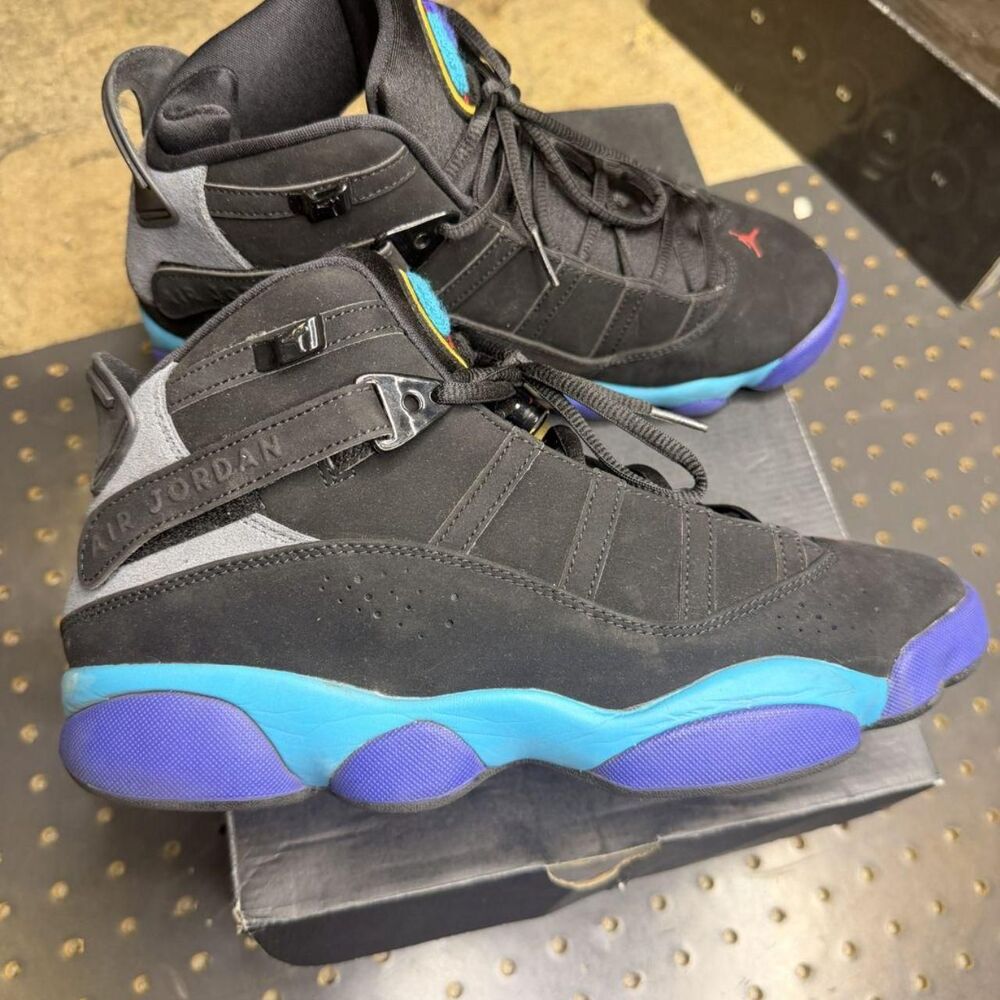Jordan 6 Rings Aqua Black Mens 10